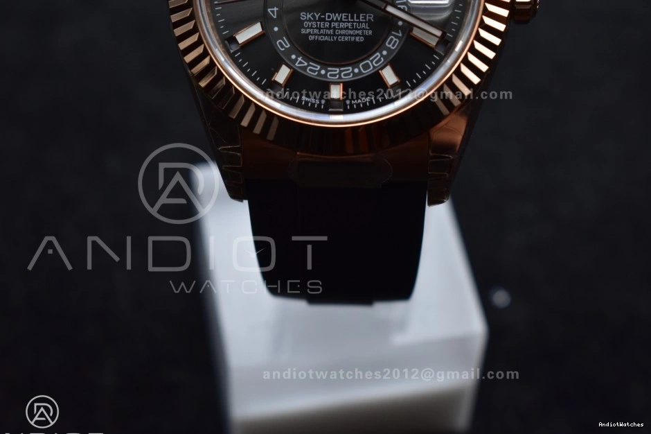 Best A23J Gray Upgraded Oysterflex Skydweller RG 1104 Edition Strap on Noob Dial 1012